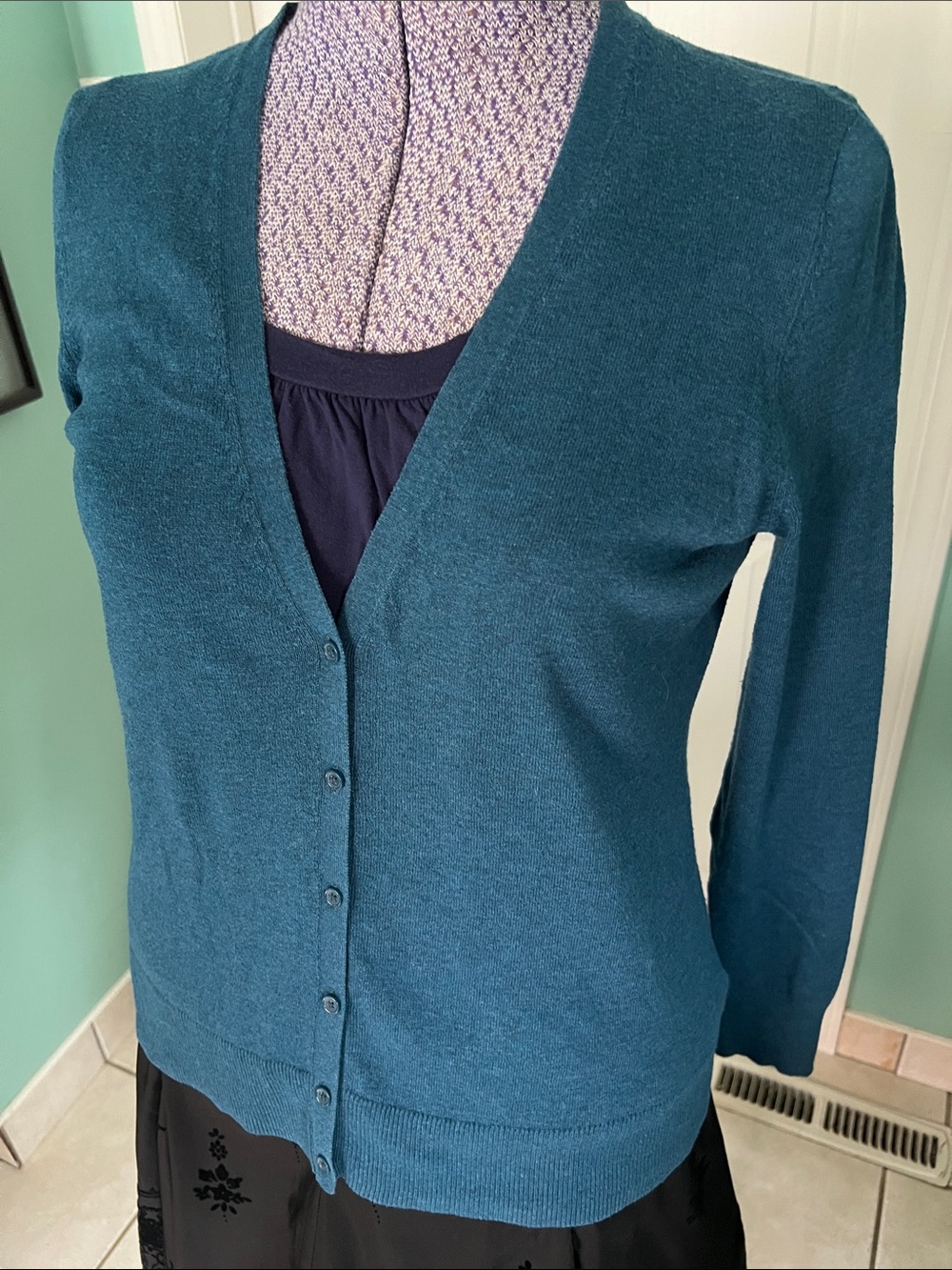 Cobalt Blue V-Neck Cardigan